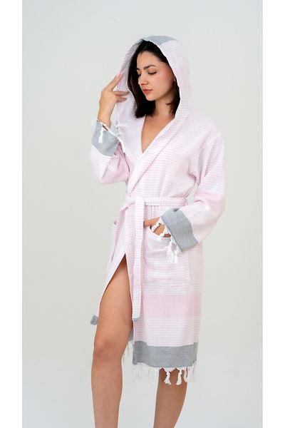 EMİLLİE Mi̇ra Towel Pectemal Bathrobe Unisex - 100% Cotton