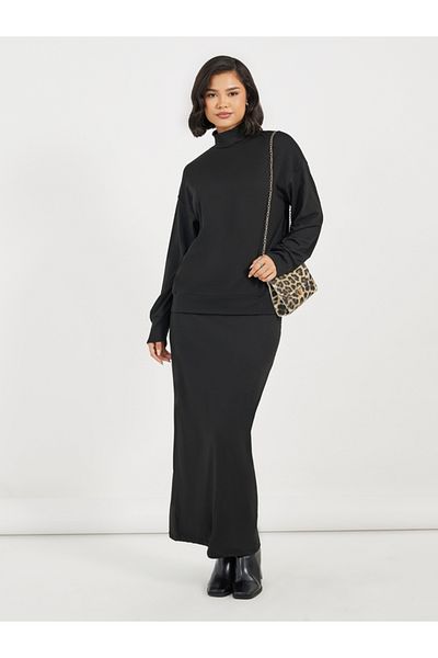 Styli Knitted Sweater And Maxi Skirt Set