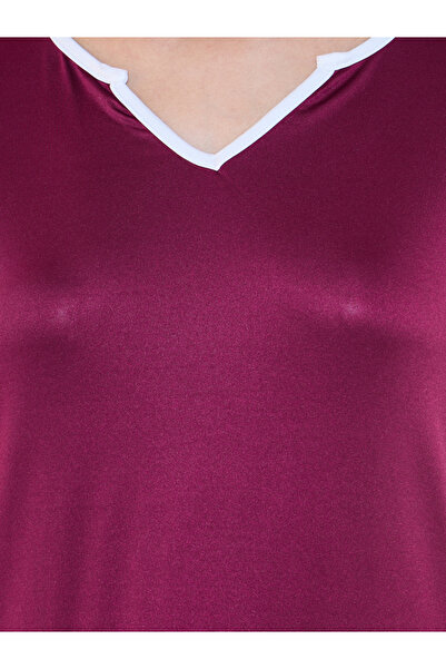 Take Two By Styli Solid Contrast Edge Top & Pyjama Set