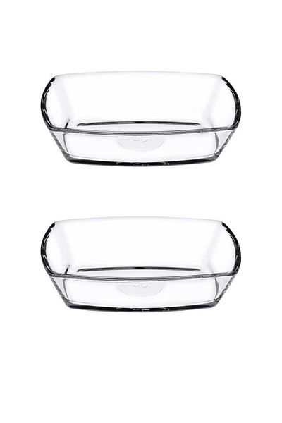 Paşabahçe 54673 Tokio Glass 2-Piece Snack Bowl Appetizer Serving Plate Breakfast 14cm