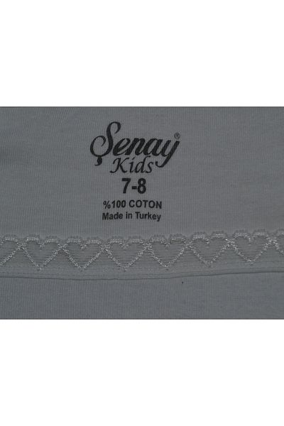 Şenay Female Child Rope Pendant Neckline Laciness 6 Pack Economic Package 100% Cotton Good Quality and Convenient