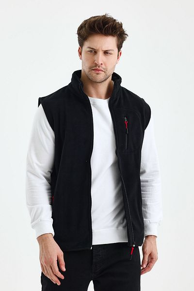 monox Men's Full Zipper Sports Fleece Vest