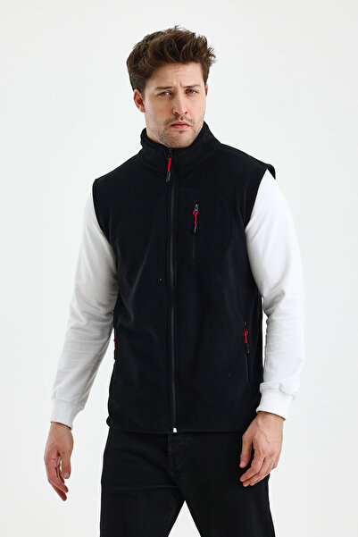 monox Erkek Tam Fermuarlı Spor Polar Yelek
