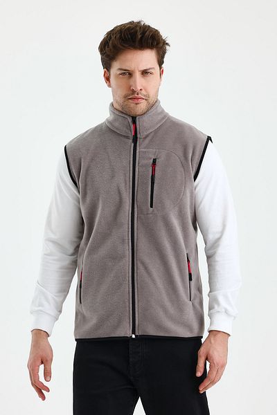 monox Men's Full Zipper Sports Fleece Vest