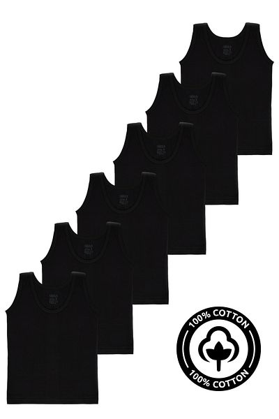 Arma Yıldız Black Boy Athlete 6 Pack 100% Cotton Combed Cotton