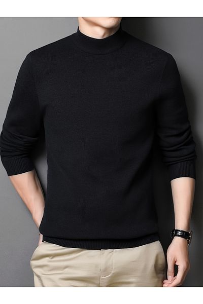 ribana Pulover tricotat cu jumătate de gât slim fit