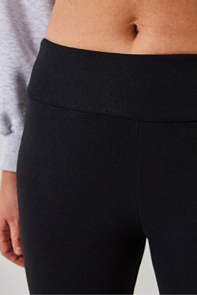 Bianco Lucci Dámské žebrované španělské legíny s vysokým pasem 0160 60351050