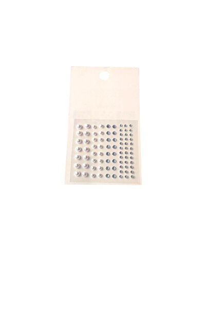 AYMETA Kendin Yapışkanlı Yüz Ve Tırnak 3D Sticker İnci Ve Kristal Görünümlü