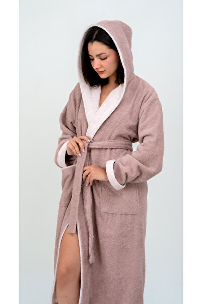 EMİLLİE - 100% бавовна - унісекс халат з петлею (двоколірний)
