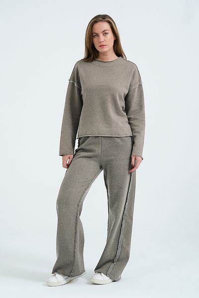 Owut Collection Γυναικείο σετ χειμερινής φόρμας βαμβακερής ραφής με βαμβακερή ραφή