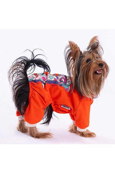 Pawstar Orange Giraffe Cat Dog Pajamas - Cat Dog Jumpsuit - Cat Dog Outfit
