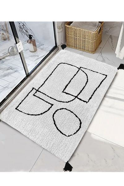 Chilai Home Εκρού Βαμβακερό Χαλάκι Μπάνιου 60x100 Εκ