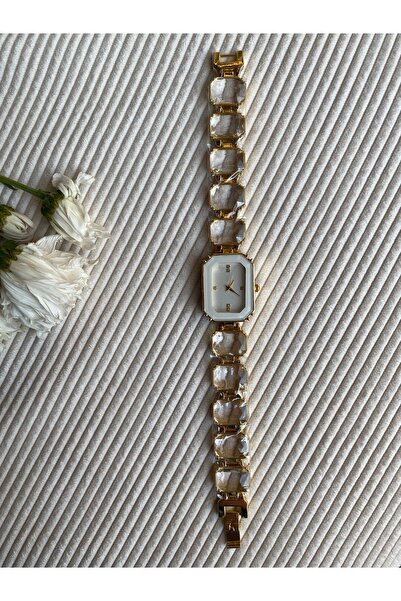 MEshop Octagon Crystal Stone Milenia Princess Women Wrist Watch White