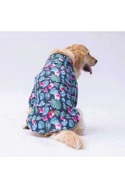Pawstar Medium and Large Breed Floral Dog Shirt - Dog Apparel (15 KG-45 KG)