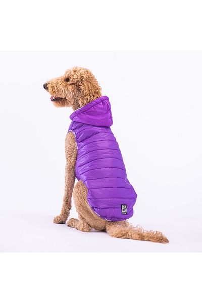 Pawstar Purple Railway Anorak Vest for Medium and Large Breeds Dog Vest Dog Outfit Dog Raincoat