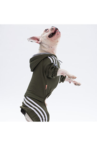 Pawstar Haki Tuta Küçük Irk Köpek Tulumu Köpek Kıyafeti Köpek Eşofmanı Kedi Kıyafeti