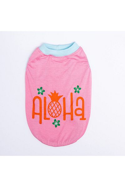Pawstar Pink Aloha Cat Dog T-Shirt - Cat Dog Outfit