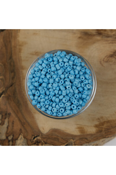 Prestij Boncuk ABC Χάντρες Άμμου Μπλε 4 mm 500 γραμμάρια 6/0 - K43