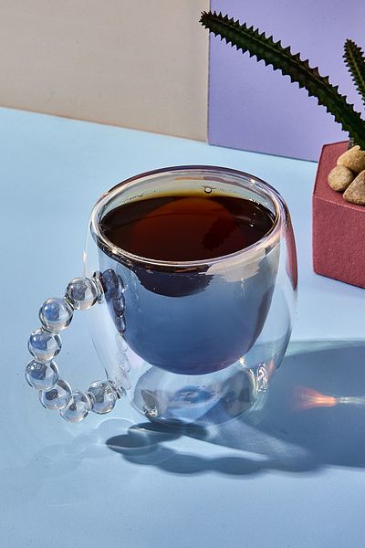 Perotti Double Ringo Luster 250 ml Walled Mug Beaded Handle