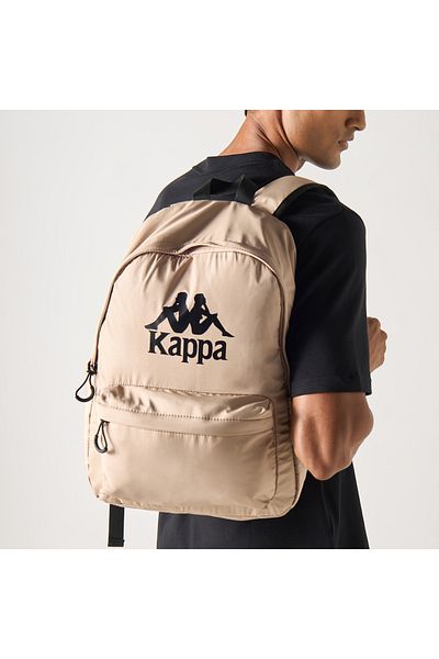 Kappa حقيبة ظهر بطباعة الشعار مع أشرطة قابلة للتعديل وسحاب للإغلاق