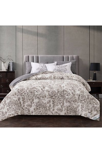 Donetella Lightweight Printed Bedding Comforter Set, 4 Pcs Single Size Fits 170x230 Cms