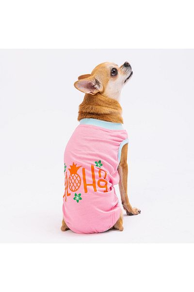 Pawstar Pink Aloha Cat Dog T-Shirt - Cat Dog Outfit