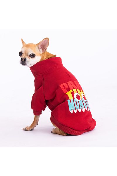 Pawstar Burgundy Monster Cat Dog Jacket Cat Dog Outfit Cat Dog Dress