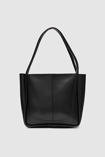 Shule Bags حقيبة كتف موسكو بحزام مزدوج باللون الأسود