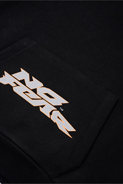 No Fear Чорний світшот для хлопчиків з капюшоном