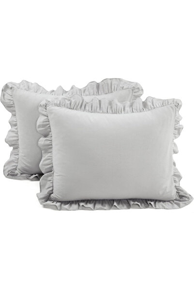Donetella 3 -Piece Ruffled Twin Size Duvet Set 170x230 cm Without Filler