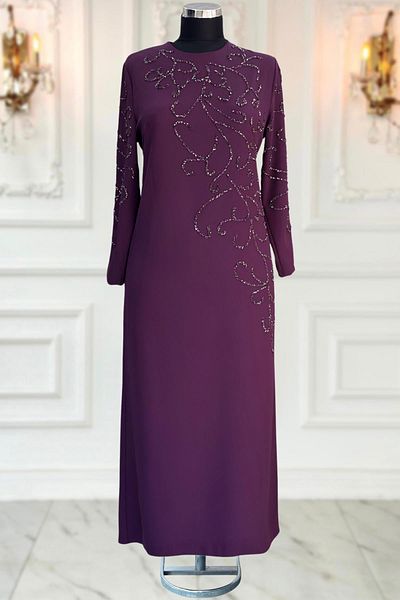 Amine Hüma Βραδινό φόρεμα Cansu Hijab Plum