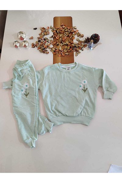 Asel Chamomile Embroidered 3 Stripes unless Bottom Girl's Suit