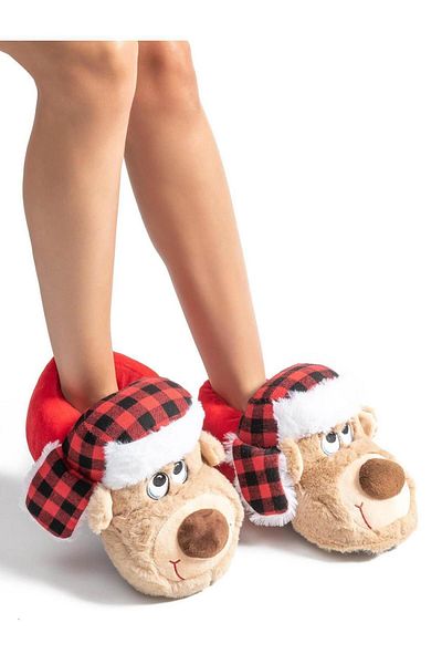 Twigy Aa0630 Tw Goldi Brown Animal Figured Men's Slippers