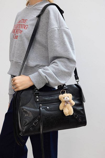 BE BLUE Sleeve Bag with Black Stimm Detail