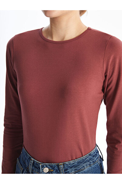 LC Waikiki Pink Crew Neck Women's Bodysuit