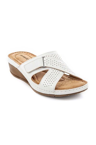 Muya White Duro Anatomical Sole Heeled Women's Slippers