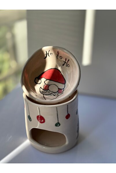 KABİLE SERAMİK Yılbaşı Konsept Fondü Seti / Buhurdanlık Seramik