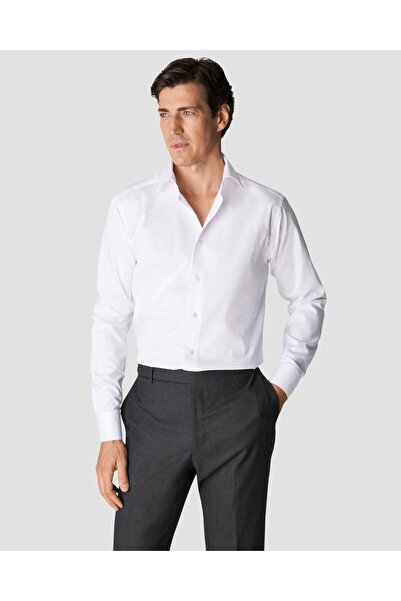 Eton Beyaz Comfort Esnek Pamuk Twill Gömlek