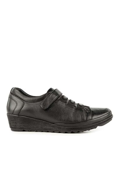 Muya Black Bridge 6 Anatomical Sole Genuine Leather Women's Shoes - Heel Spur