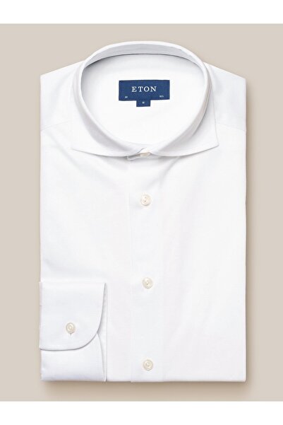 Eton Beyaz Comfort Filo di Scozia Jersey Shirt