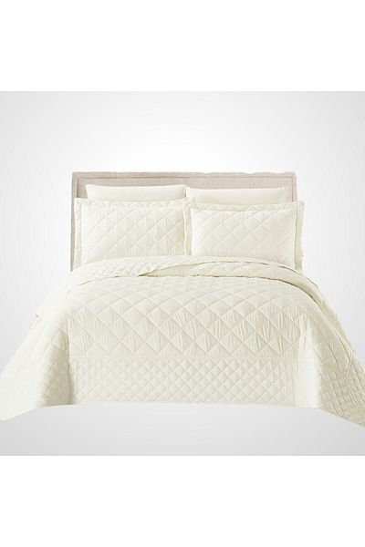 Donetella Quilt Set King Size- 6-Pcs, 240x260 Diamond Quilted Bedding Blanket