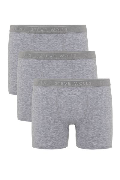 Steve Wolls Ανδρικό γκρι 3 τεμαχίων Lycra Boxer - 24101