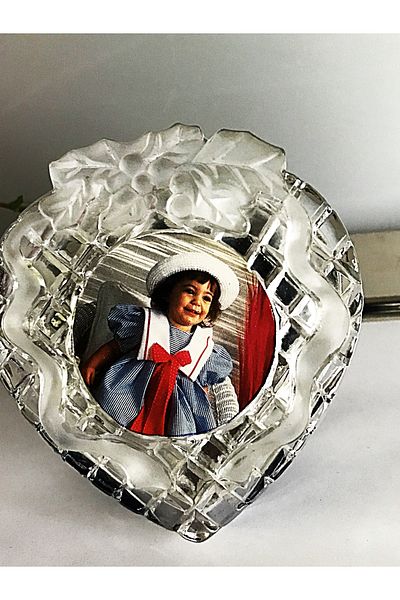 DECOSTYLE 10X10 Patterned Heart Picture Crystal