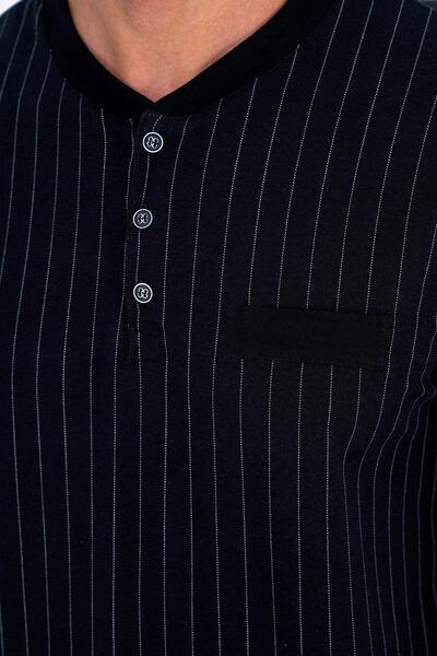 D'S Damat Ds Damat Erkek Çizgi Desen Filato Cepli Pijama Takımı DS2510K