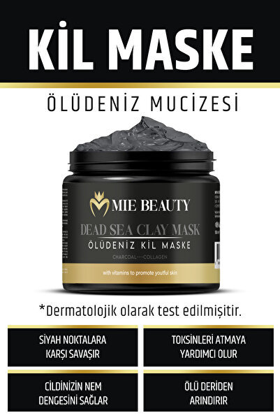 MİE BEAUTY Ölü Deniz Kil Maskesi Kolajen Sivilce Ve Siyah Nokta Giderici 150 gr