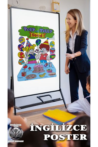 The Kidland English 7 Large Size Wall Poster - for Kindergarten - Primary School Preschool - Special English Courses