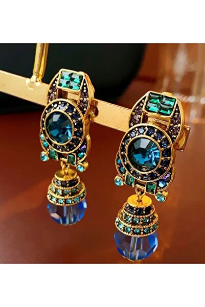 Dgt Luxury 18 ayar altın kaplama Vintage Sallantılı Küpe