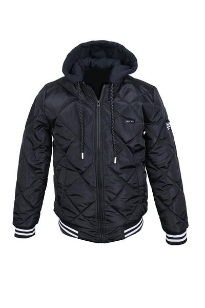 Sanalbolluk Young Sports Model Diamond Stitched Coat Black Color