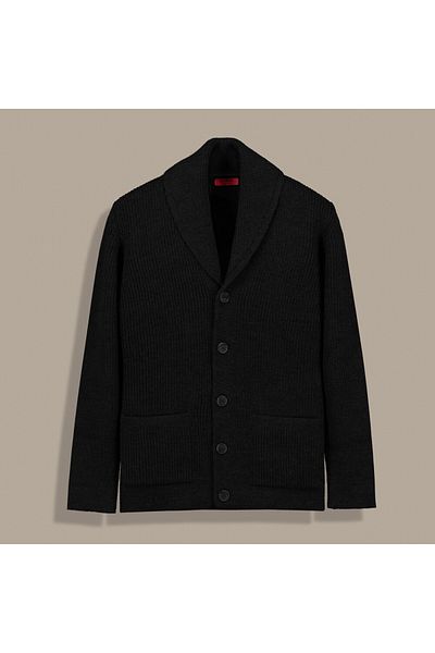 Sarar INTERVIEW CARDIGAN NEGRU CU BUTONI