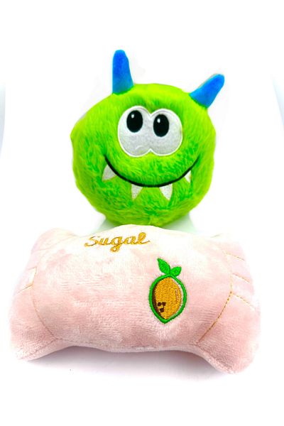 Tasma Market Cute Beast and Pillow Sound Rustling Plush Dog Toy Set